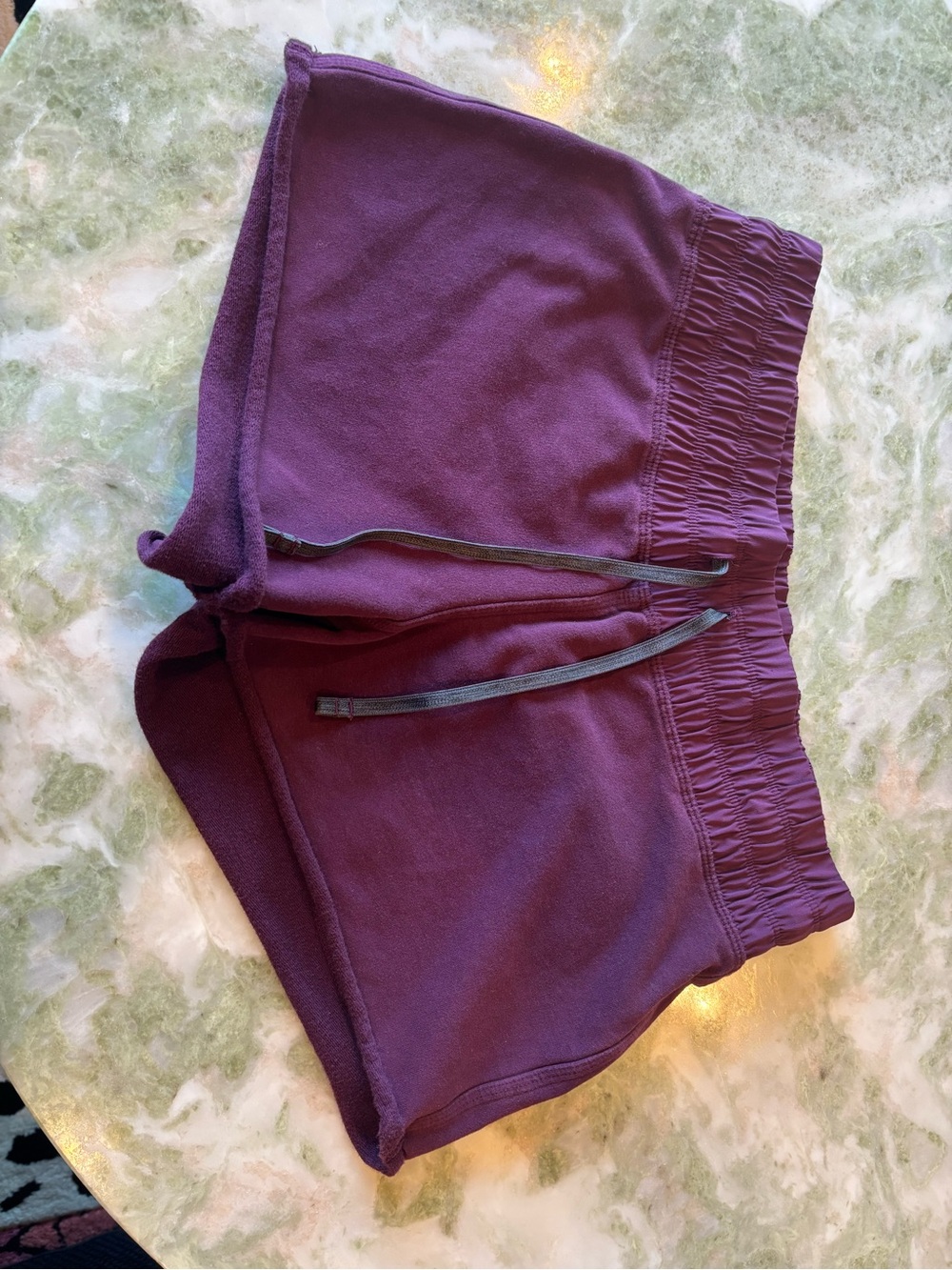 Lululemon Women's Plum Elastic-Waist Lounge Shorts